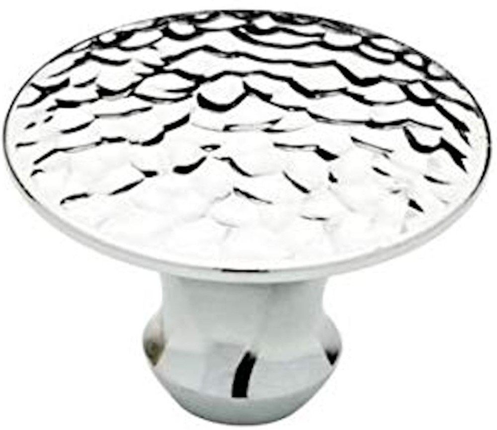 1-1/2" Hammered Surface Knob Polished Chrome