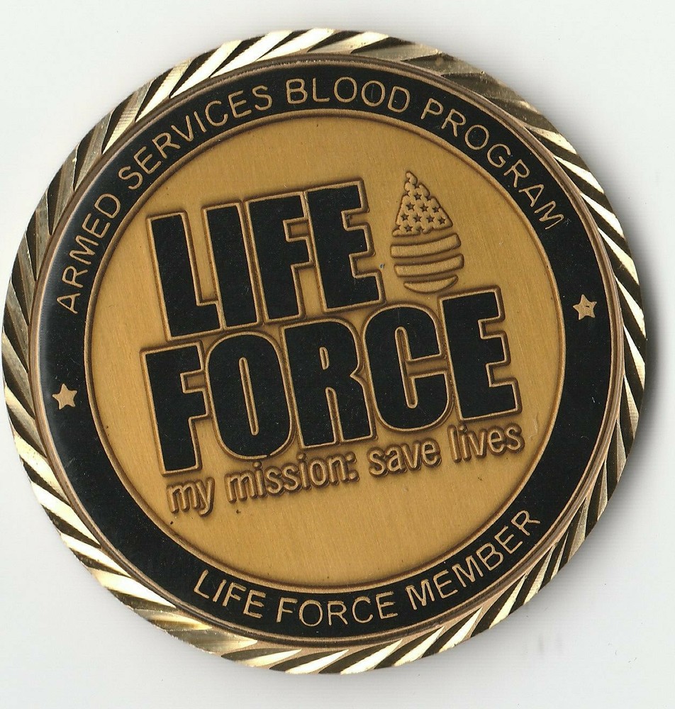 ARMED SERVICES BLOOD PROGRAM Challenge Coin 2" DIA BX1