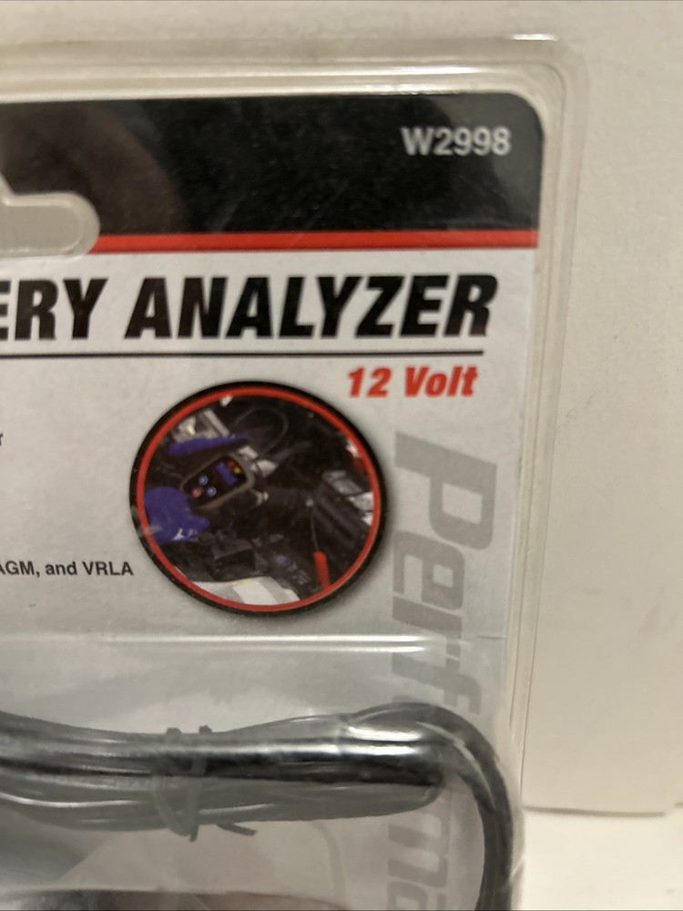 Performance Tool W2998 Digital 12v Battery Analyzer Tests DC Systems