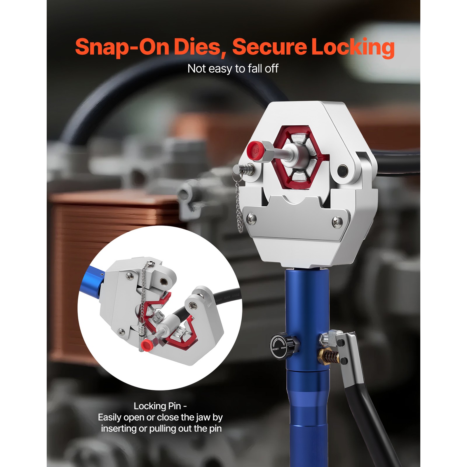 Uimoso Hydraulic Hose Crimper Manual Tool with 7 Interchangeable Dies