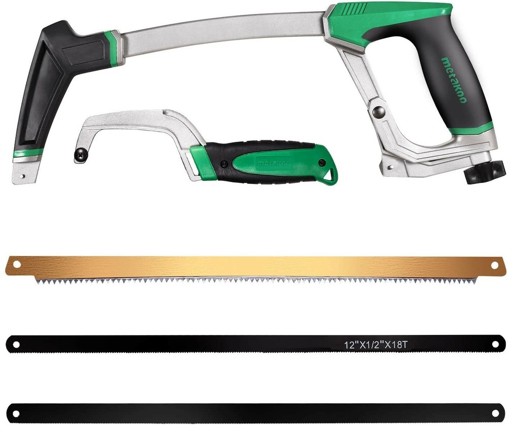 METAKOO Hacksaw Frame Set, Standard and Mini Hacksaw, 12" Replaceable Blade