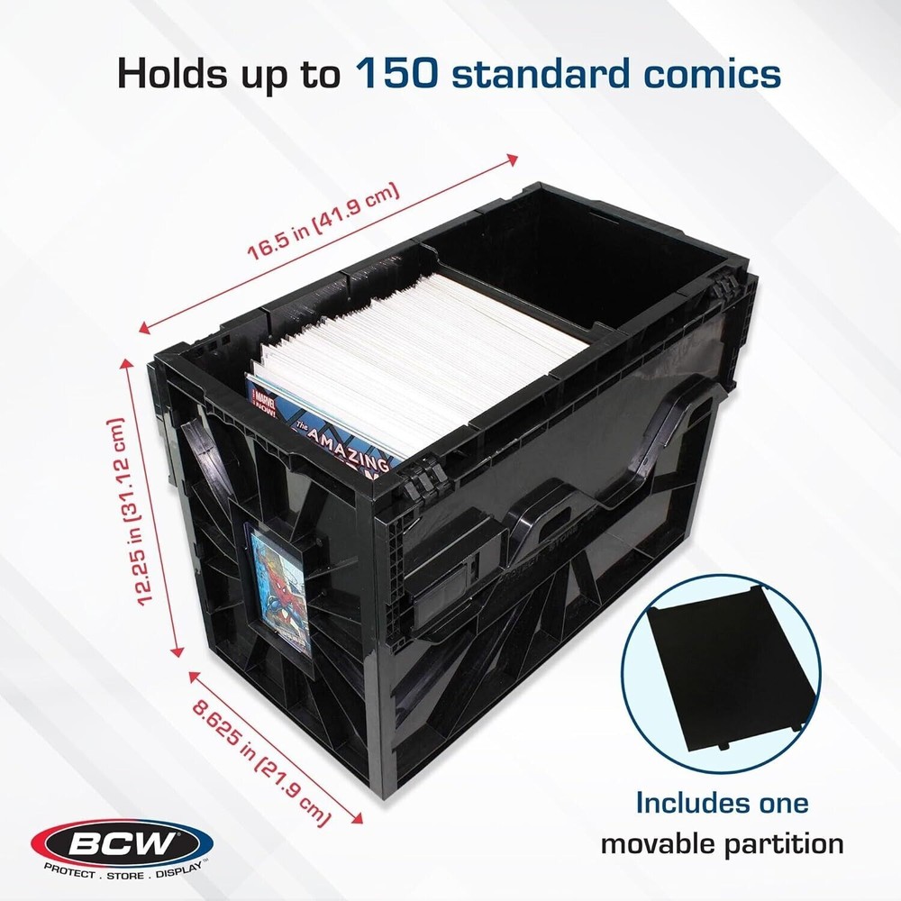 📖 BCW COMIC BOOK SHORT BOX - Heavy Duty Plastic Stackable Bin MIX & MATCH