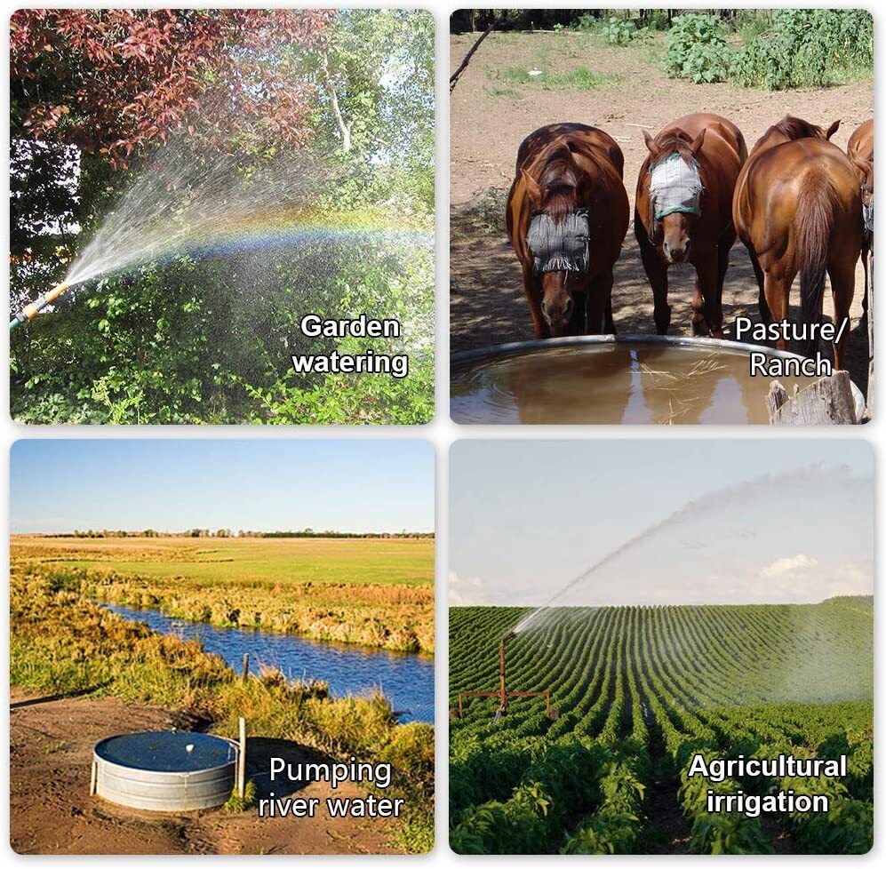 12V DC Submersible Deep Well Pump Water Pump 3.2GPM 230ft for Irrigation