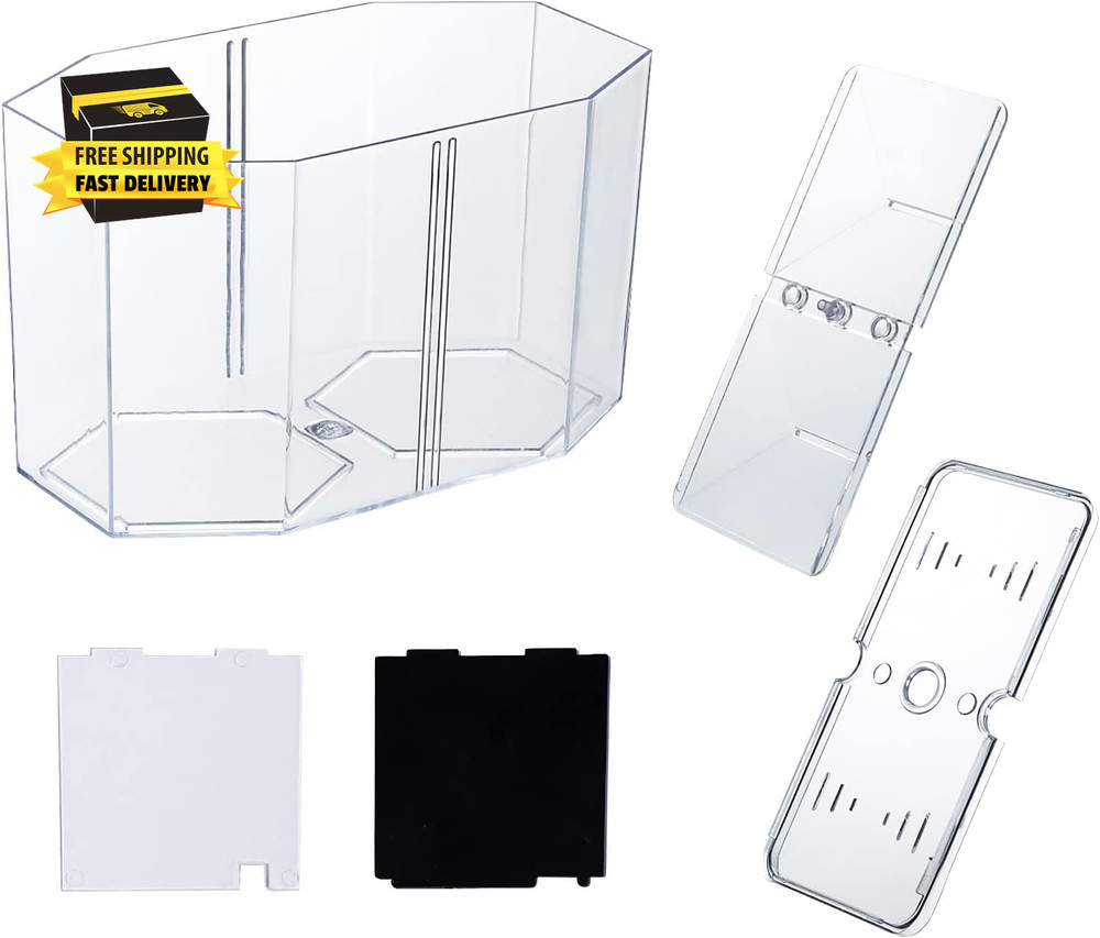 Small Betta Fish Tank, 3-In-1 Stackable Mini Fish Tank, Divided Compartments Bet