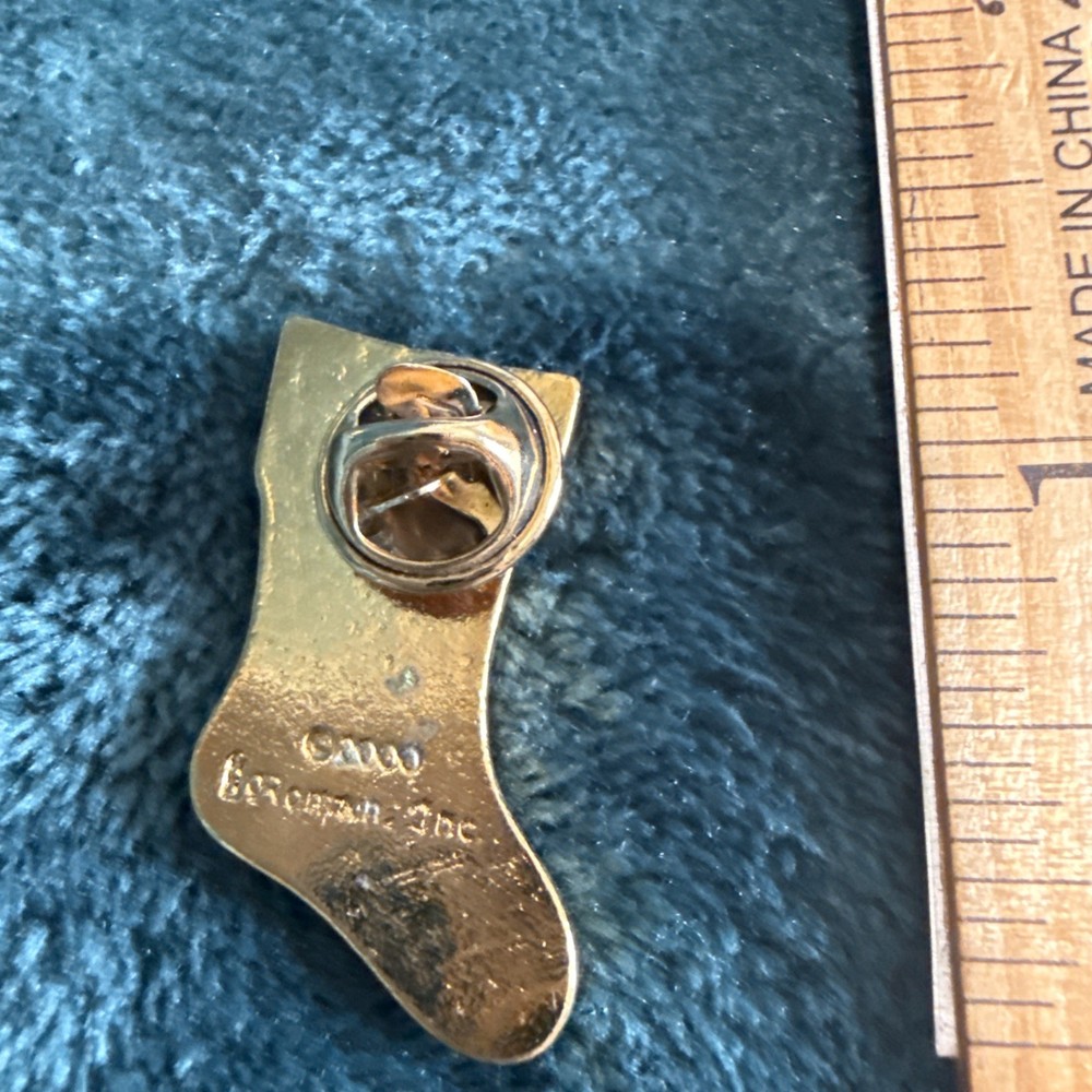 Jesus Christmas Stocking Lapel Pin Roman Inc. 2000