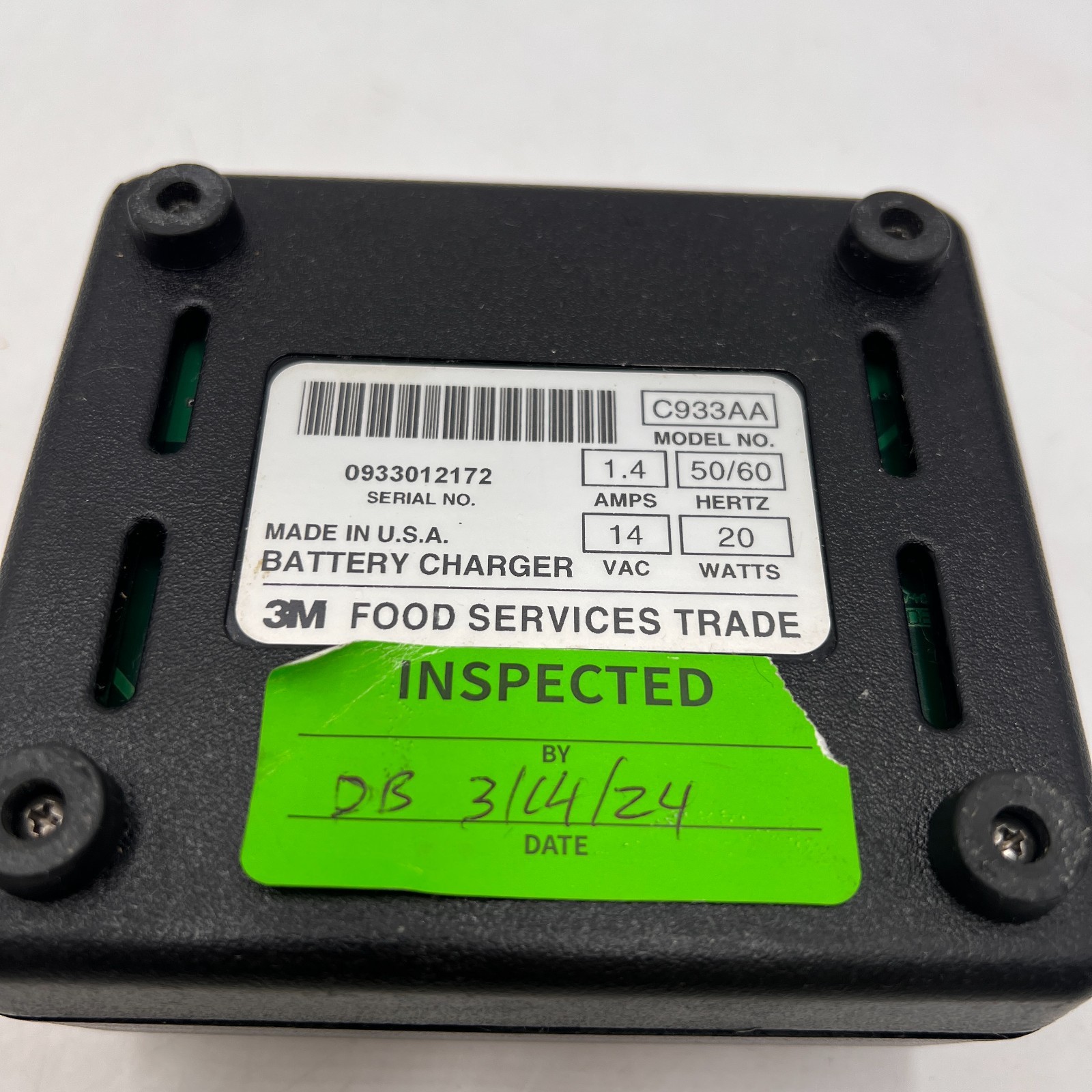 3M Lithium Ion Battery Charger For XT-1 C1060 Drive Thru Intercom Headset C933AA