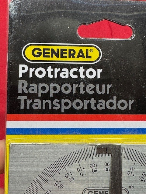 General Tools No. 17 Square Head Stainless Steel Angle Protractor 180 Degrees