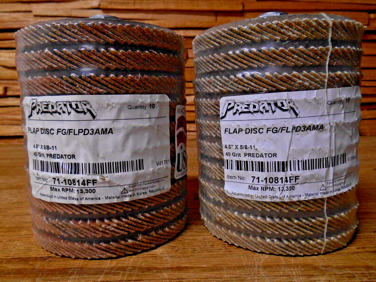 ARC Abrasives 4-1/2" X 5/8"-11 Type 27-PRD Flap Disc 40-Grit Predator (Qty. 20)