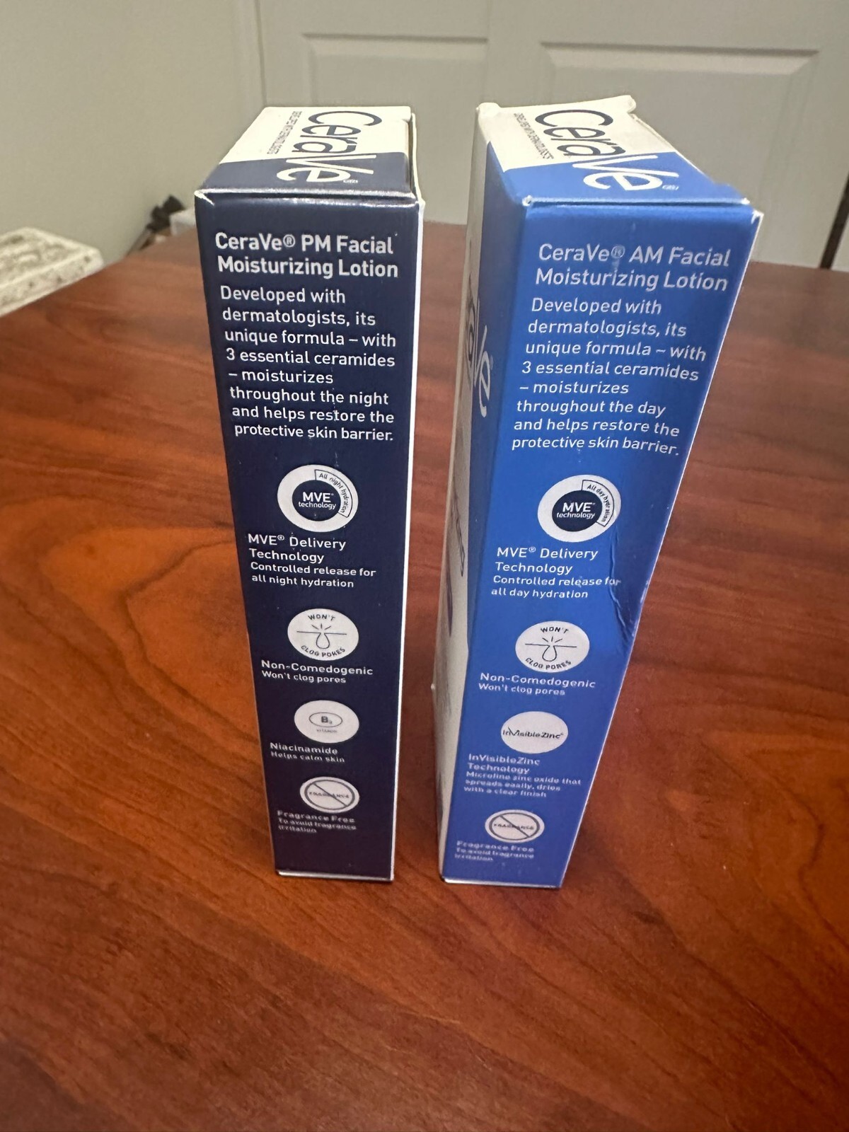 CeraVe AM/PM Facial Moisturizing Lotion Skin Care Set Ultra Lightweight 3oz New