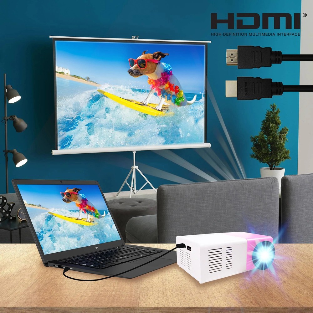 Ematic Mini Portable Theater Projector (EPJ480BU)
