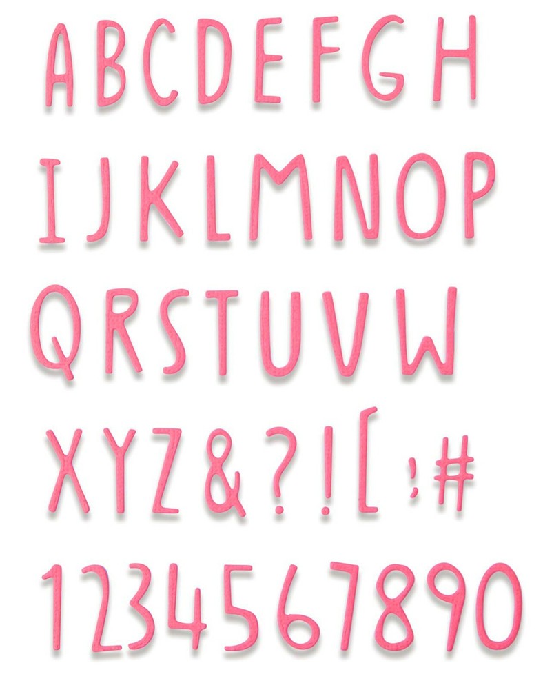 Sizzix Thinlits Hand Drawn Alphabet die #665182 Retail $16.99 by Jenna Rushforth