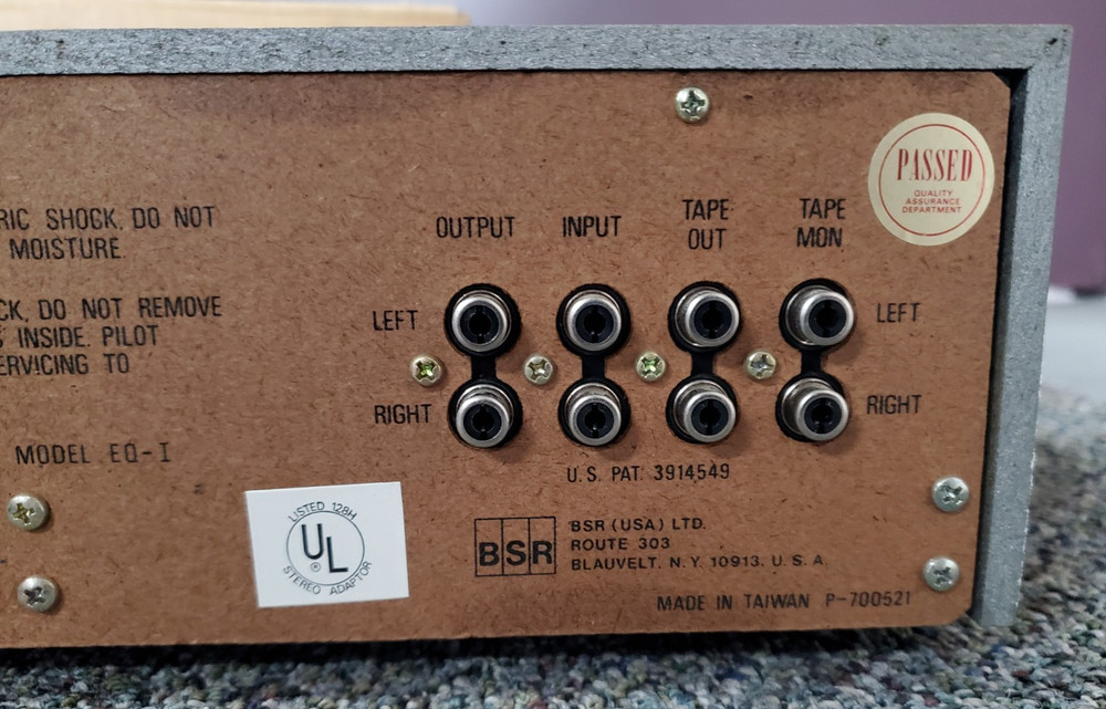 BSR EQ-I Stereo Frequency Equalizer Cleaned & Servived. Works Great! L@@K!