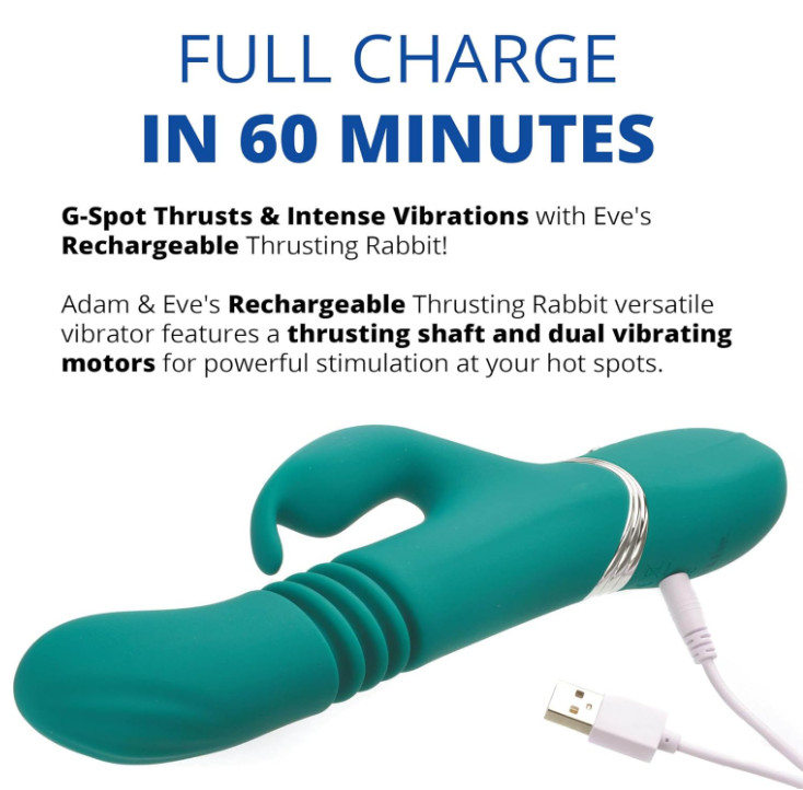 Eve's Rechargeable Thrusting Rabbit - by Adam & Eve