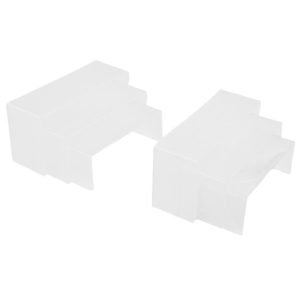 Display Stand Shelf Holder Rectangle Risers Transparent Trophies 3 Tier