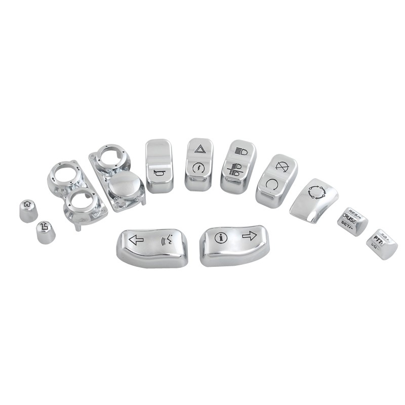 13pcs Hand Control Housing Button Cover Switch Cap Kit For Harley Electra Glide