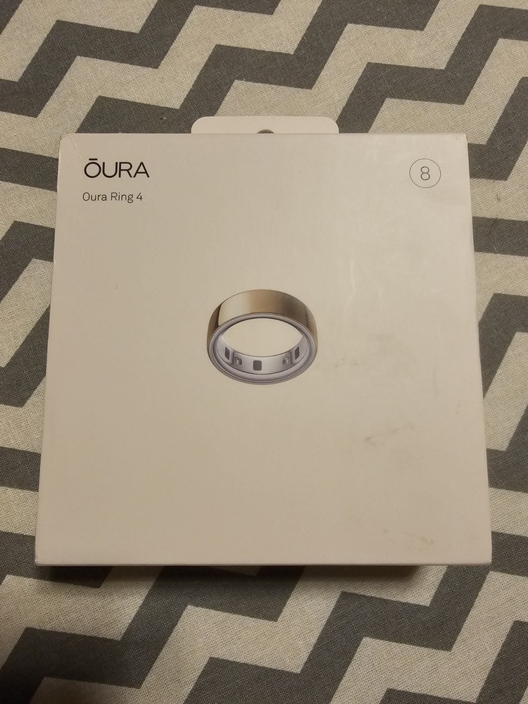 Oura Ring 4 Smart Activity Sleep Tracker, 4th Gen, Size 8, Gold