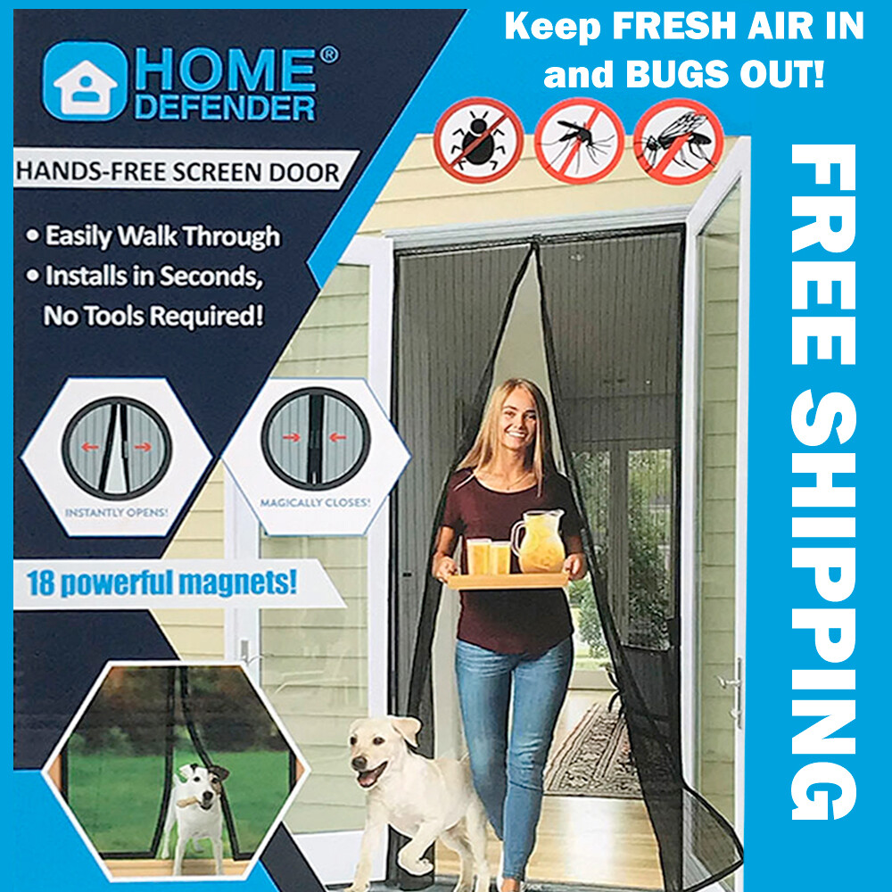 Pet Friendly No Tools Required Mesh Magnetic Door Hands Free Screen