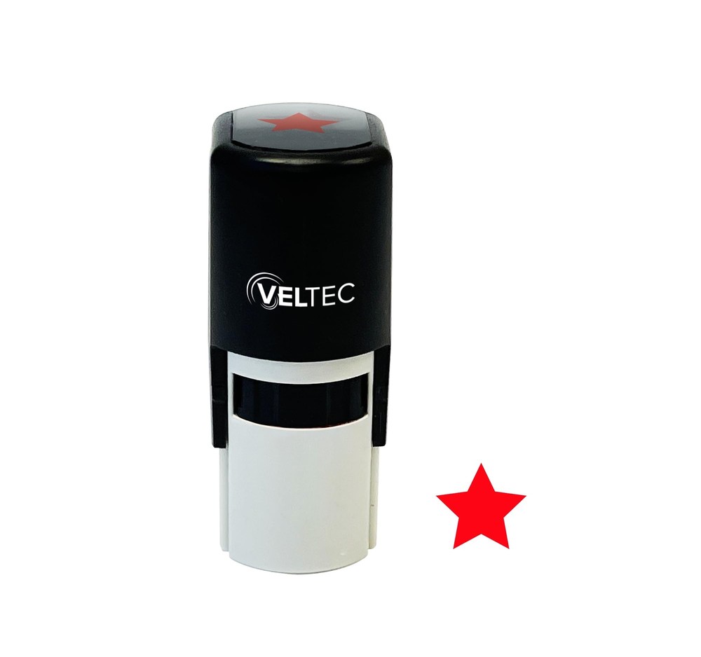 Round Teacher Stamp Self-Inking for Classroom Solid Star Design