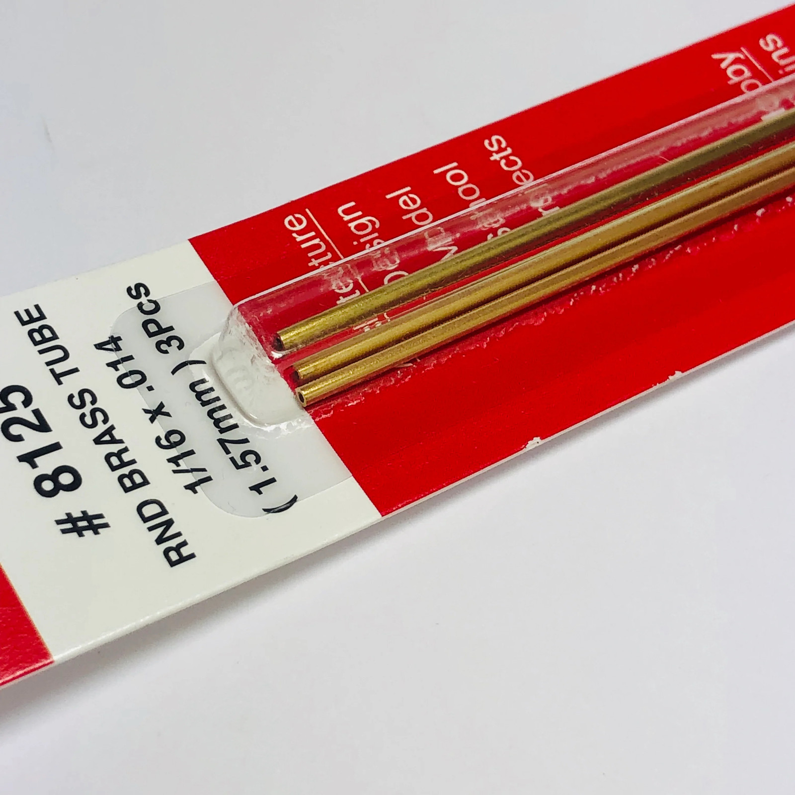 K&S 8125 Round Brass Tube 1/16" OD x 0.014t" x 12" (3)
