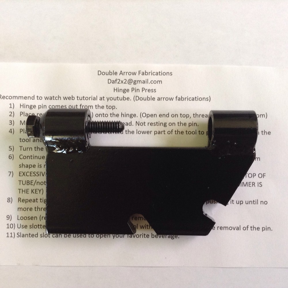 vw Volkswagen old style bug door hinge pin puller (2 1/2" Hinge) American Made!