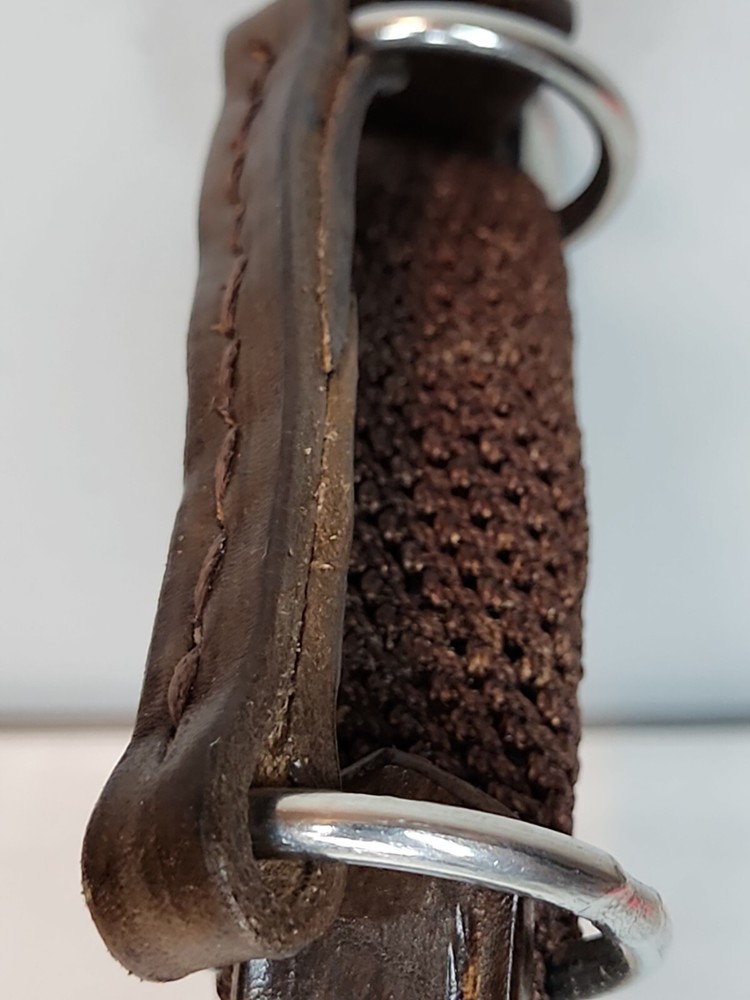 Leather Braided Curb 1"