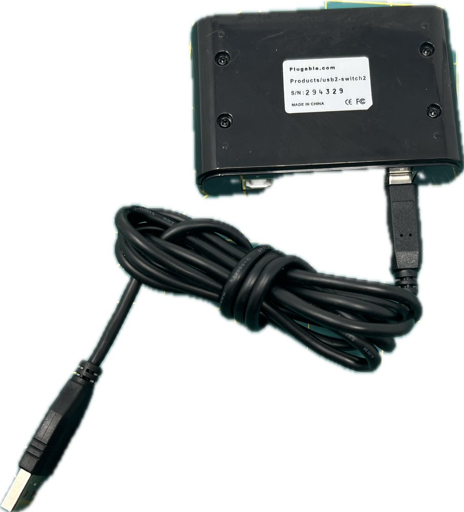 Plugable USB 2 Switch for One-Button USB Device Port Sharing Between 2 Computers