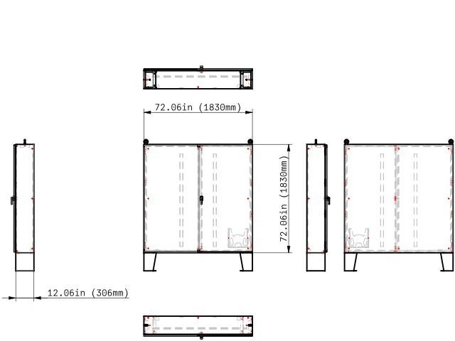 HOFFMAN A727212ULP, Complete Control Electrical Panel, Cabinet, Enclosure, lot