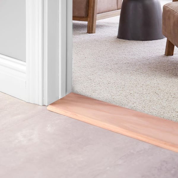 3 ft. Interior Door Threshold, Solid Oak 5" W x 1/2" D, Flat Top, Low Profile