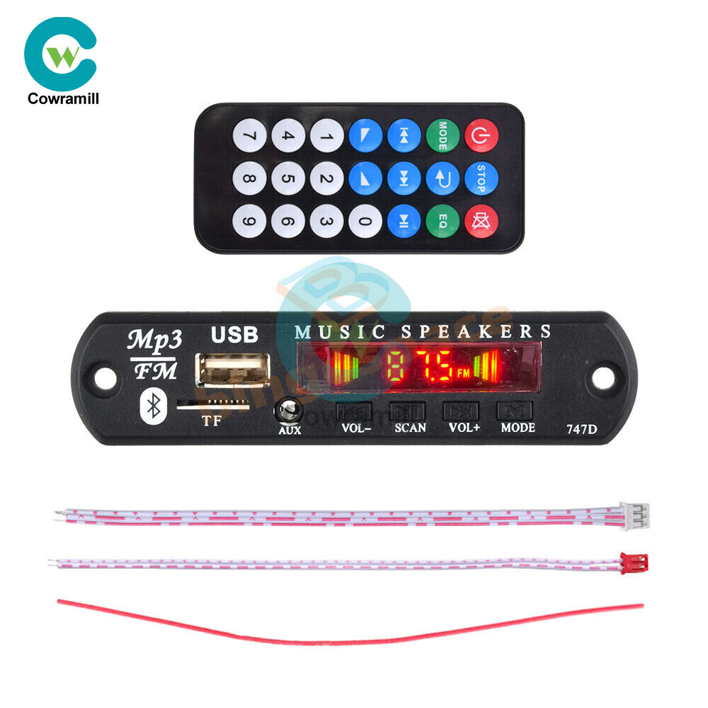 9V 12V MP3 WMA Decoder Board Audio Module Bluetooth 5.0 Music Remote Control Car