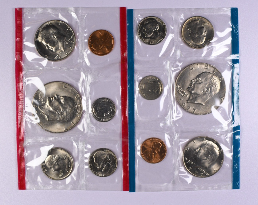 1977 P&D 12-Coin Uncirculated Mint Set (Original Package)