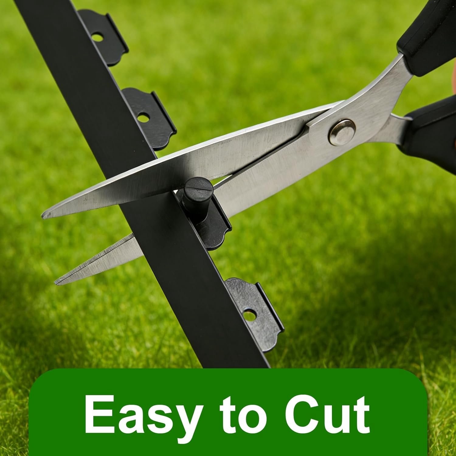 Landscape Edging 100ft x 1.5 in L-Shaped Plastic Garden Border No Dig Black