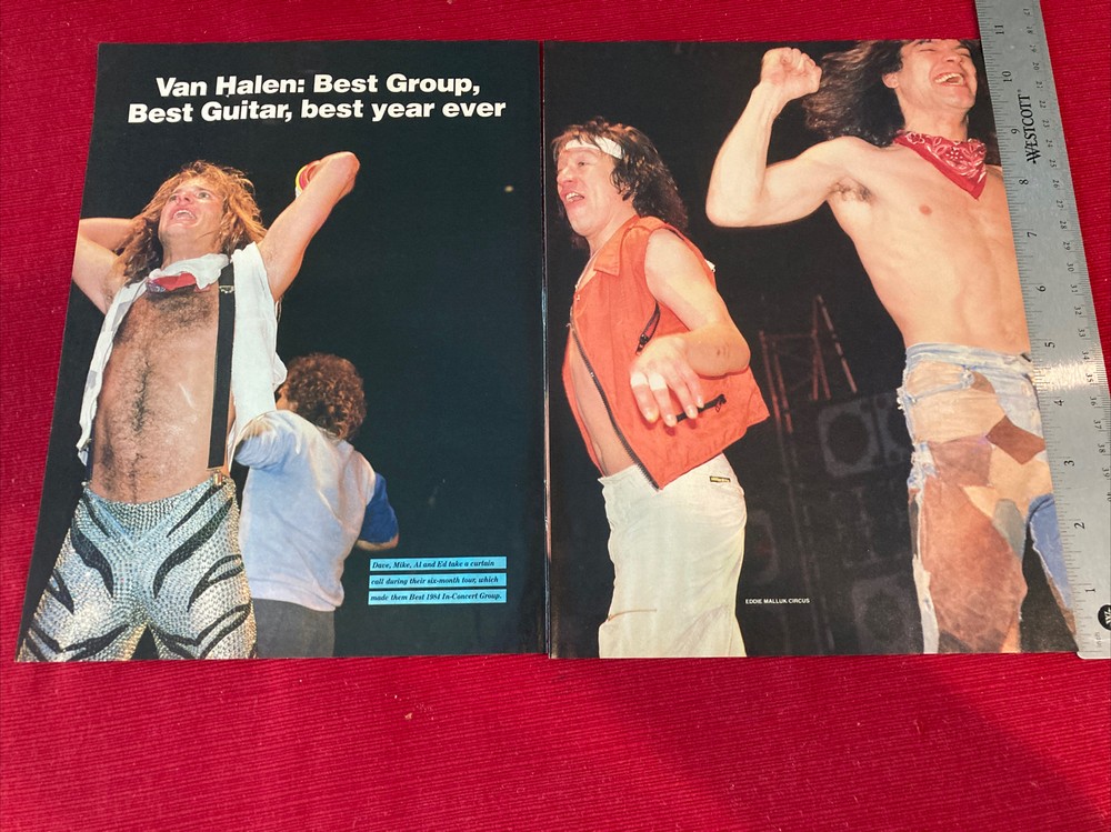 Van Halen Voted Best Group 8-page 1985 Print Article