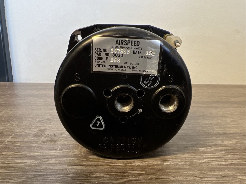 United Instruments Inc. Airspeed Indicator P/N: 8030