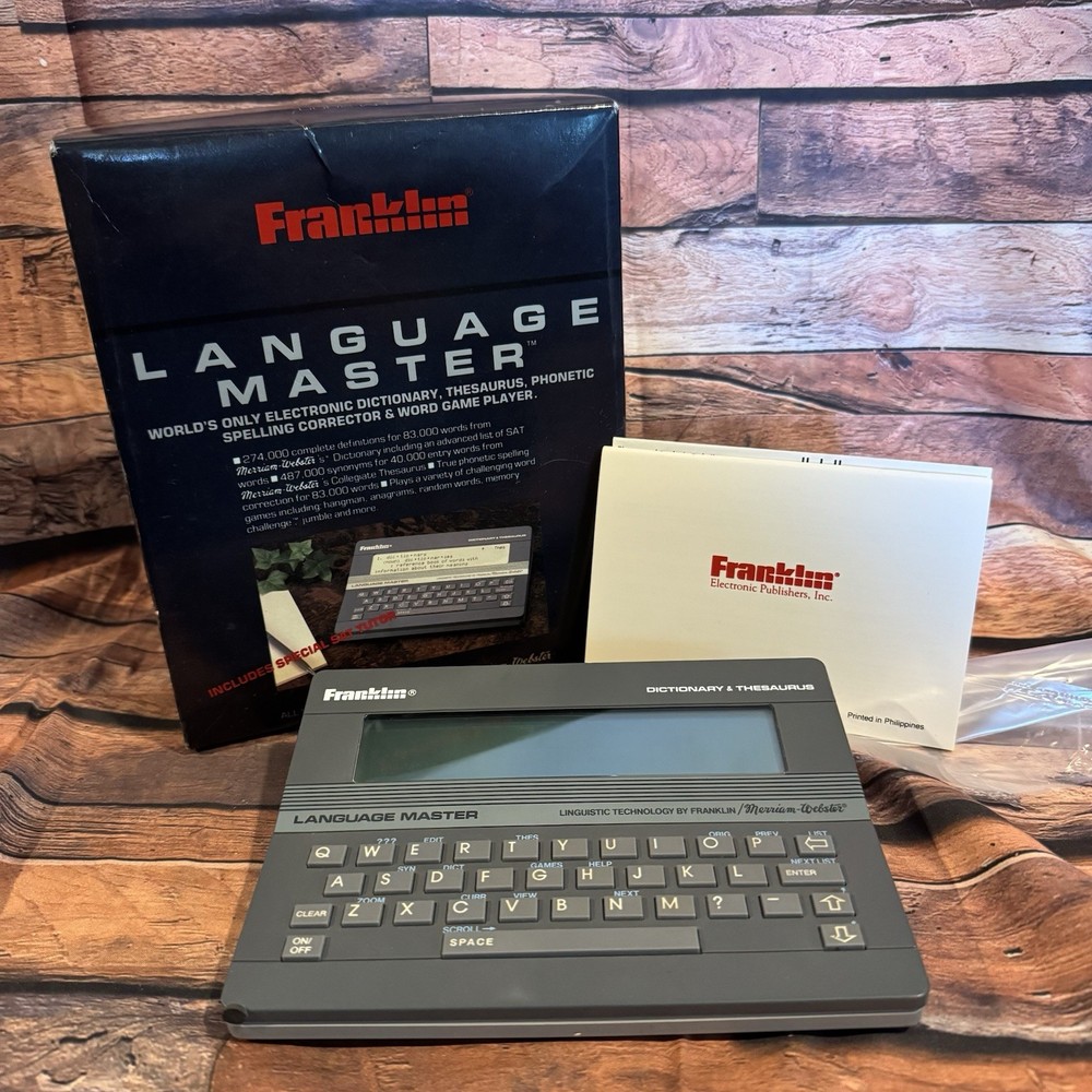 Franklin Language Master LM-2000 B Electronic Dictionary Thesaurus Vintage
