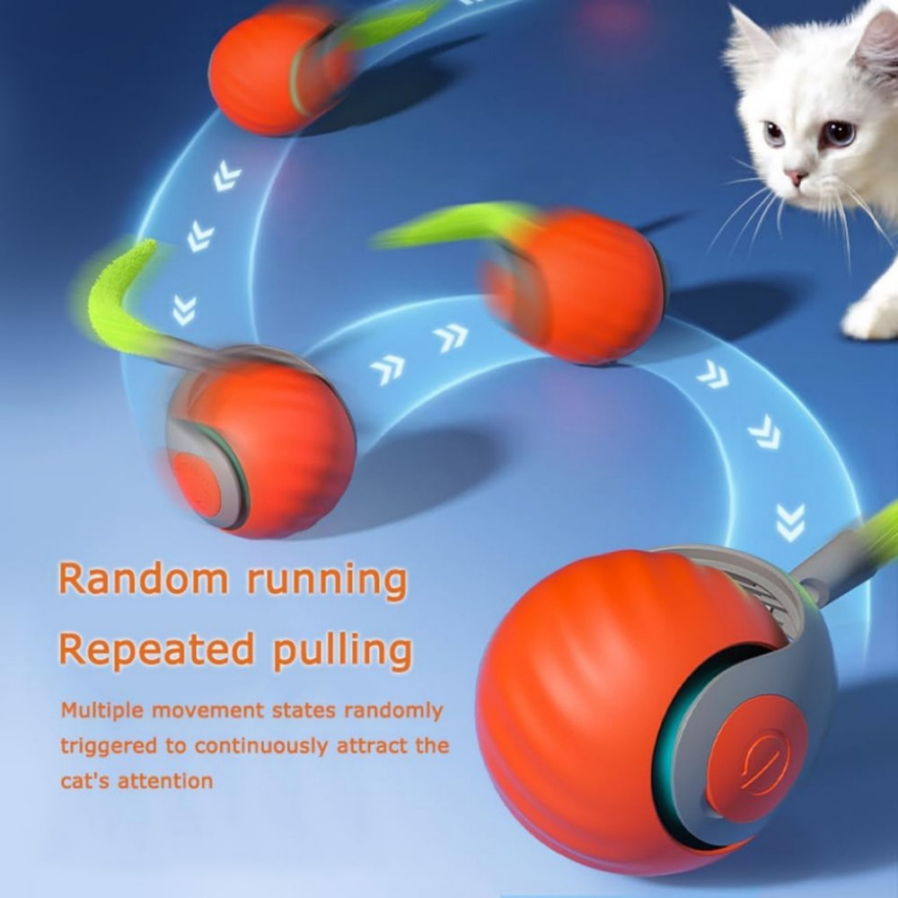 Speedy Tail 2.0 - Automatic Moving Cat Toy Ball with Interactive Tail New