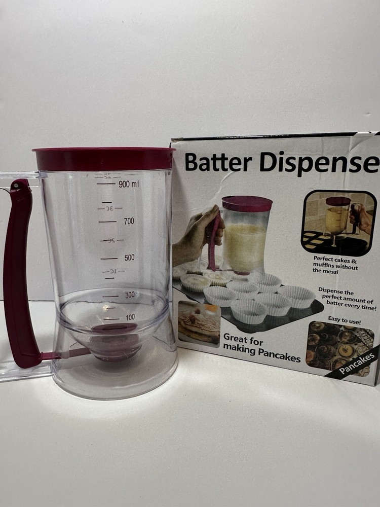 Pancake Cupcake Batter Dispenser Bakeware Maker with Measuring Label
