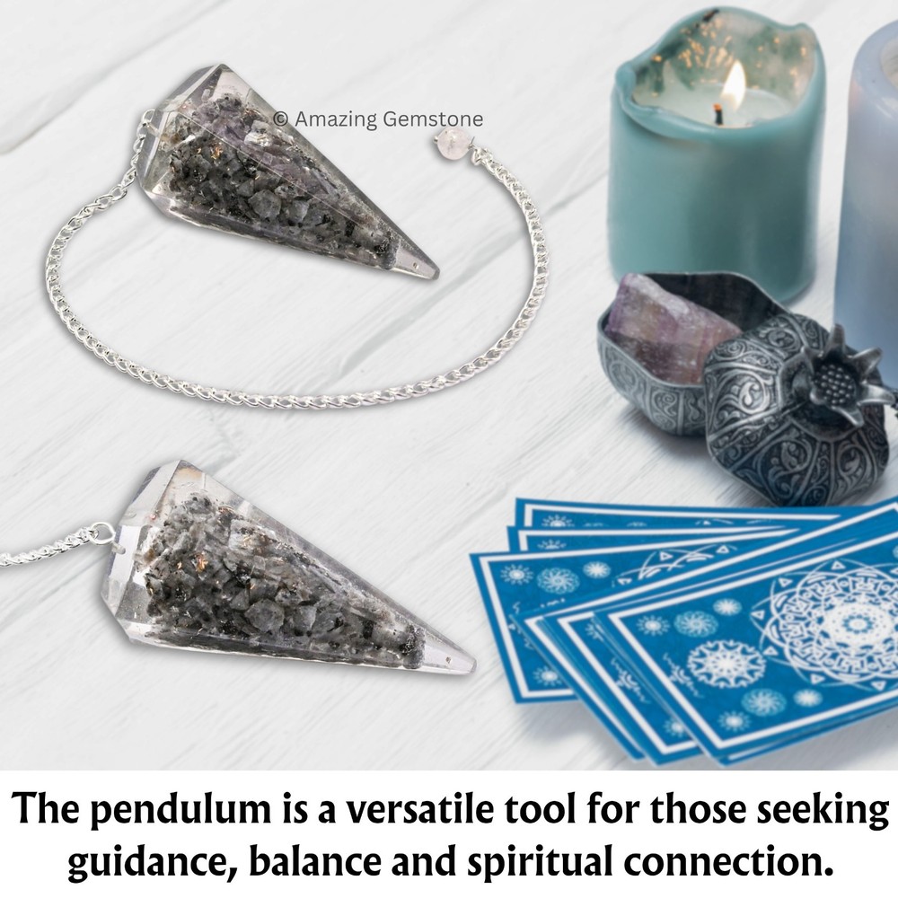Larvikite Orgone Crystal Pendulums