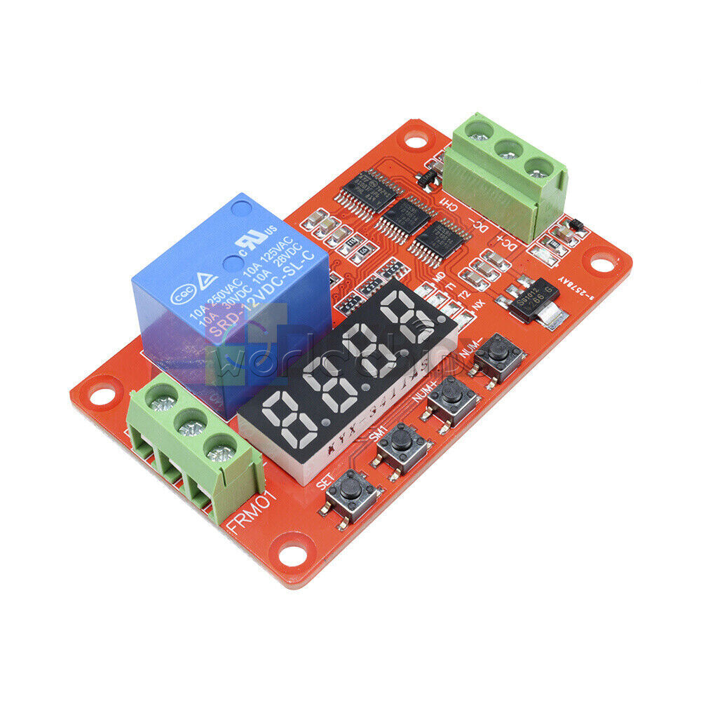 DC 12V PLC Relay Multifunction Self-lock Cycle Timer Module Delay Time Switch N