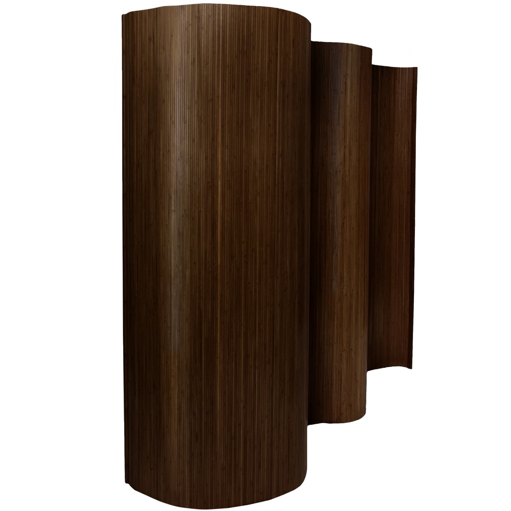 6 ft. Tall Bamboo Wave Screen - Dark Mocha