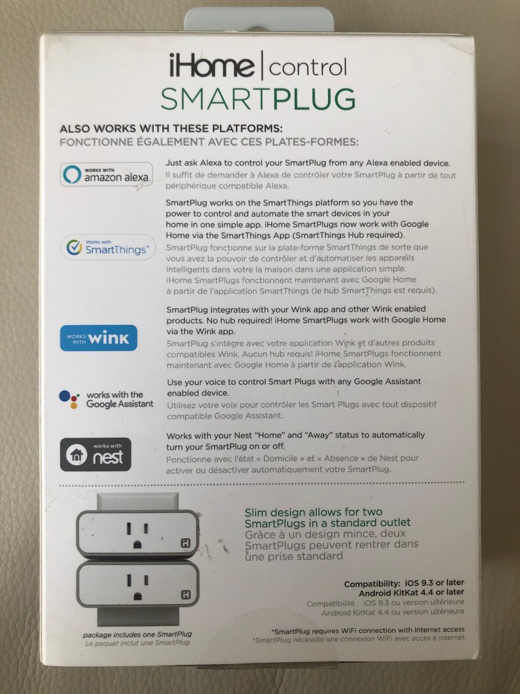 iHome ISP6 Wifi Smartplug Smart Outlet Plug Remote IOS HomeKit APP Control