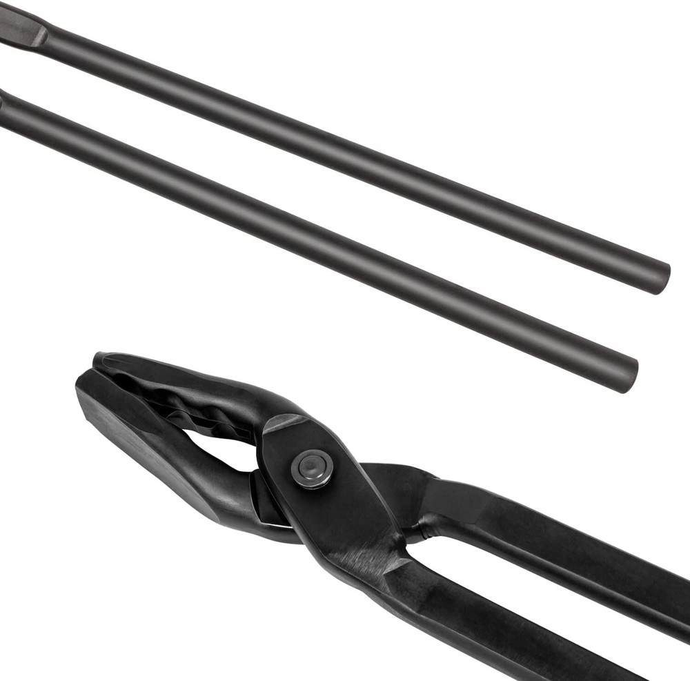 17" Blacksmith Essential Wolf Jaw Tongs For Beginner & Professional Blacksmiths