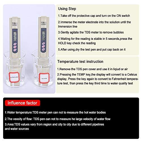 Professional Water Meter Testing Kit for Drinking Water - TDS, EC & Temp Meter