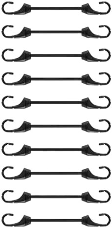 10 Pack Mini 2 Inch Bungee Cords with Hooks