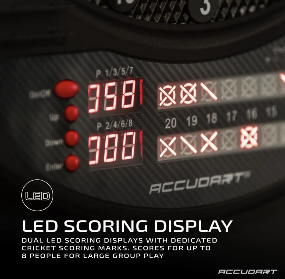 Meteor Electronic Dartboard - 35 Game Modes - 580 Game Variations - Advanced ...
