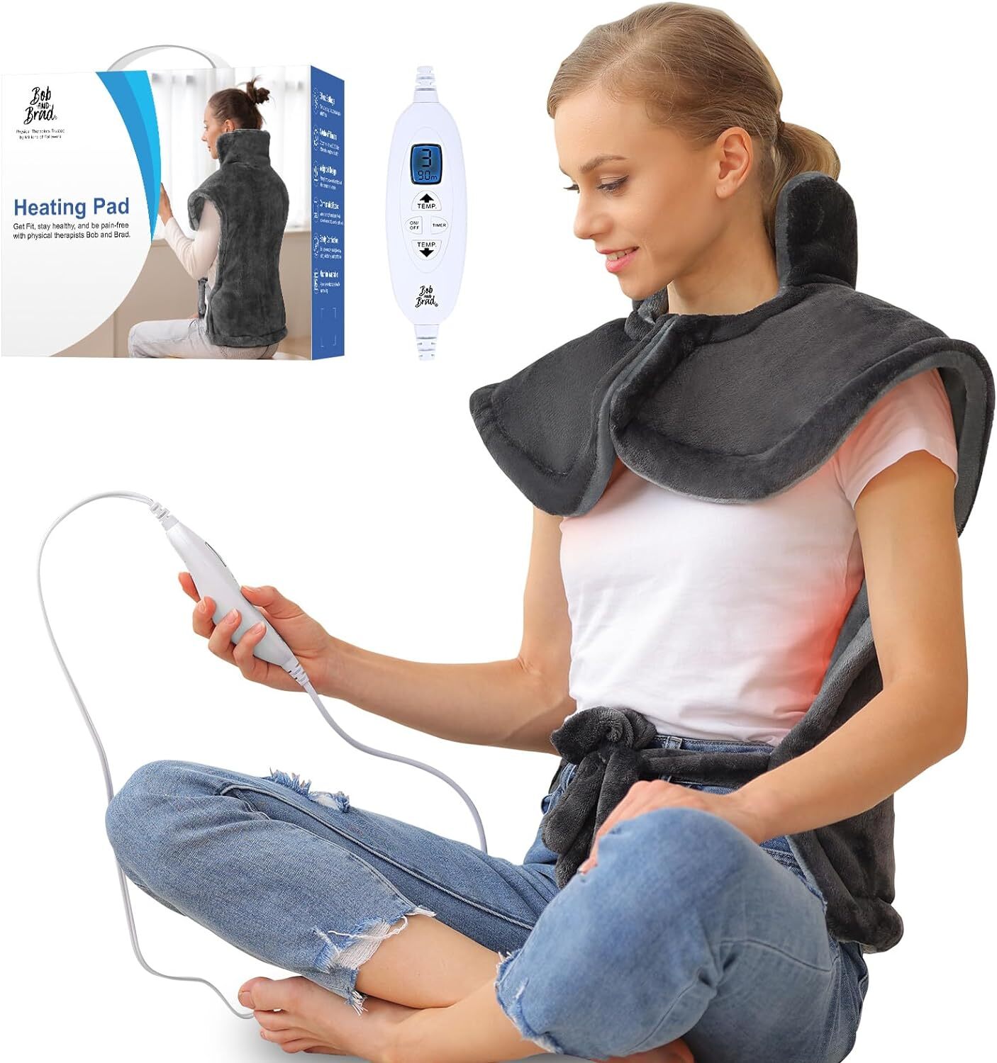 BOB AND BRAD Heating Pad for Neck and Shoulder Full Body Electric Heating Pad