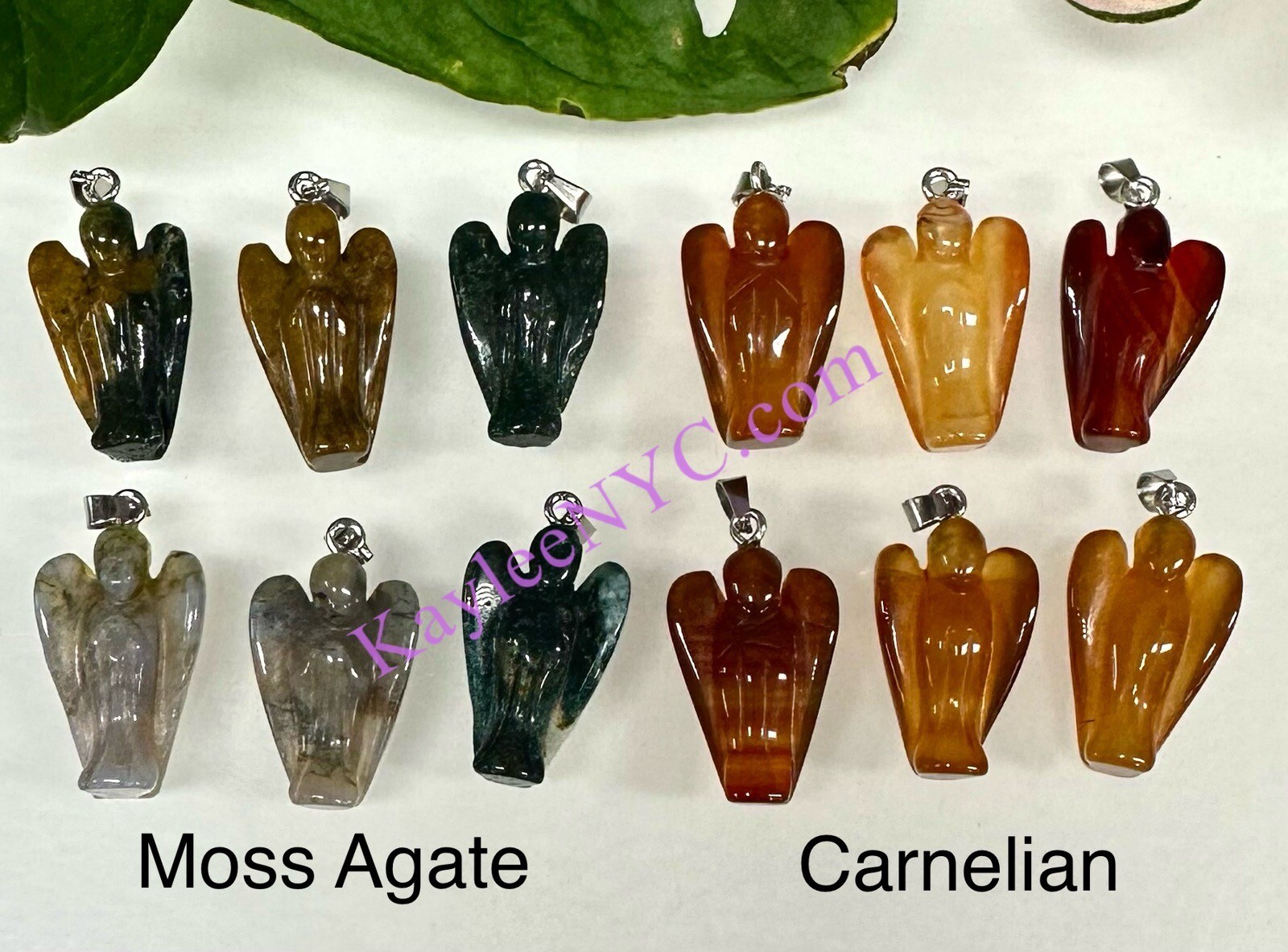 Wholesale Lot 12 Pcs Natural Crystal Angel Pendant Healing Energy