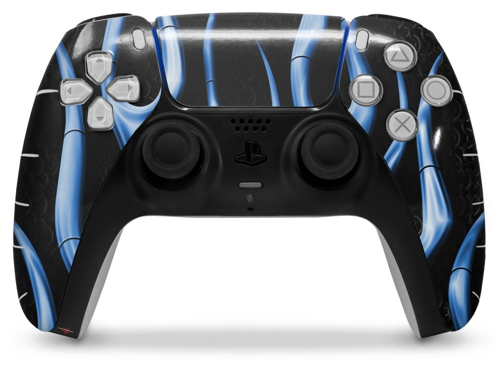 Skin Sony PS5 Controller Metal Flames Blue