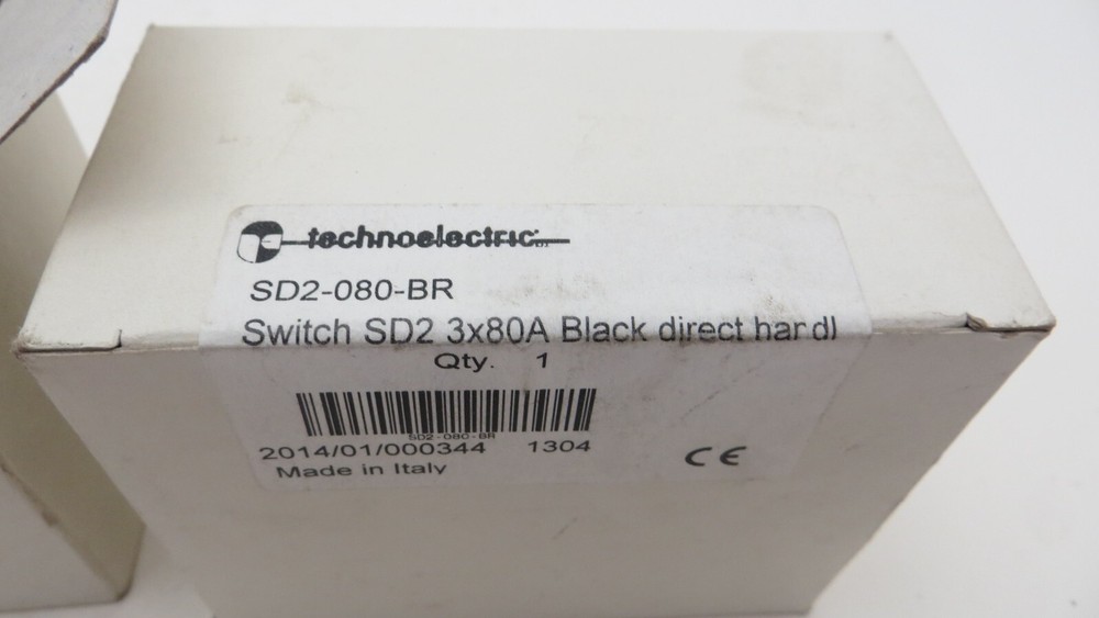 2 UNITS TECNOELECTRIC SD2-080-BR SWITCH BLACK DIRECT HANDLE