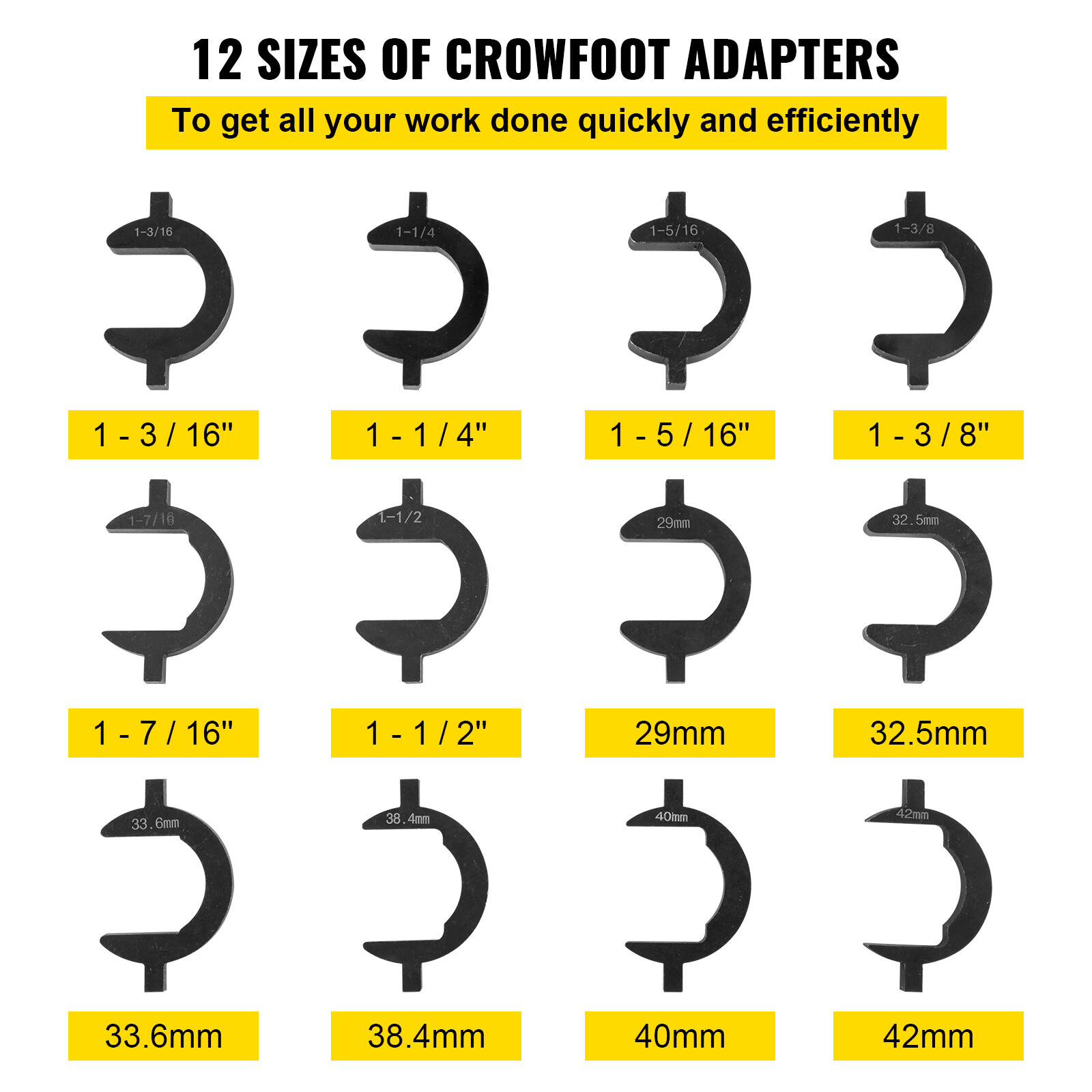 13pc Inner Tie Rod Removal Installation Tool Set with 12 SAE & Metric Adaptors