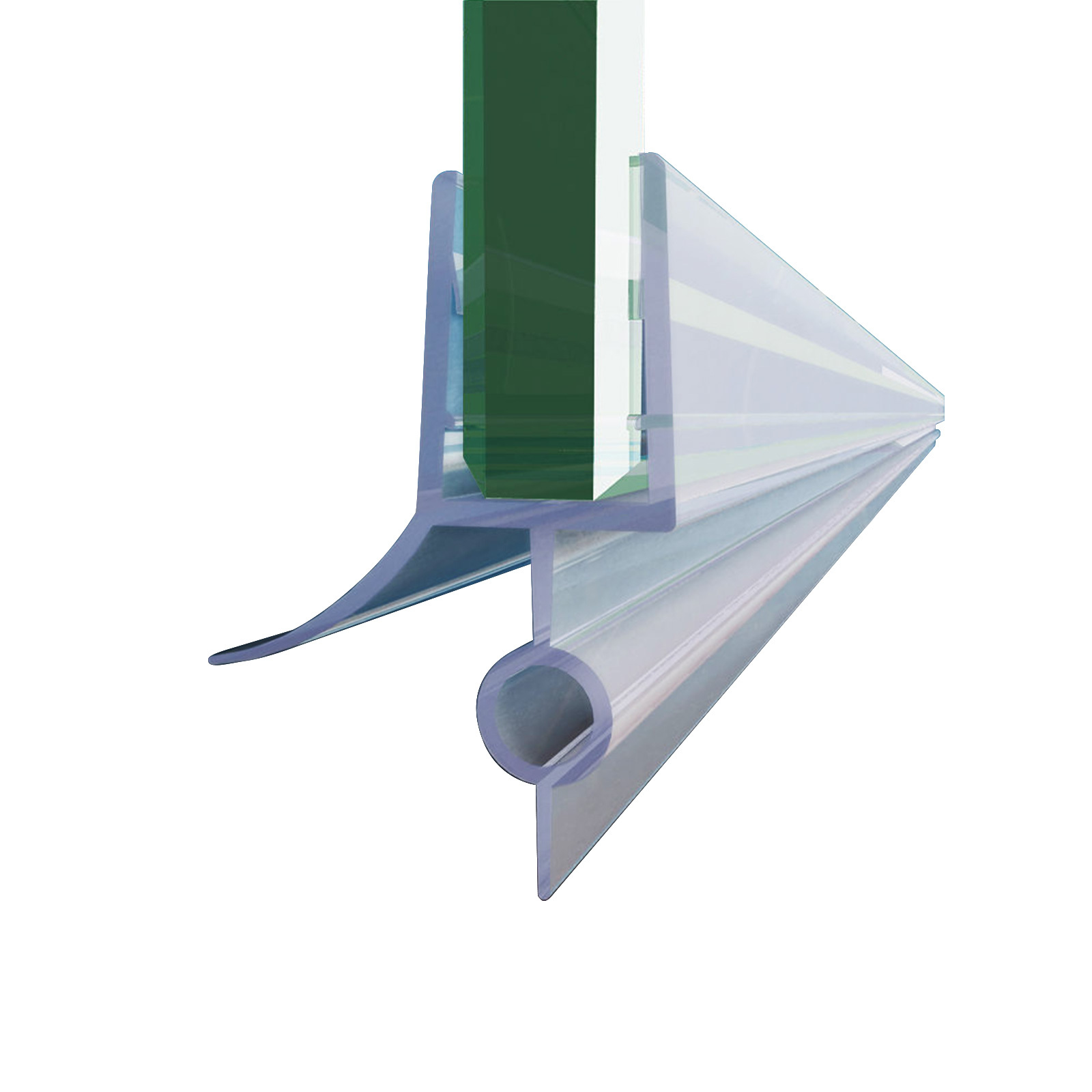 2 Pack 36" Glass Door Seal Strip Weatherproof Shower Door Sweep For 3/8" Glass